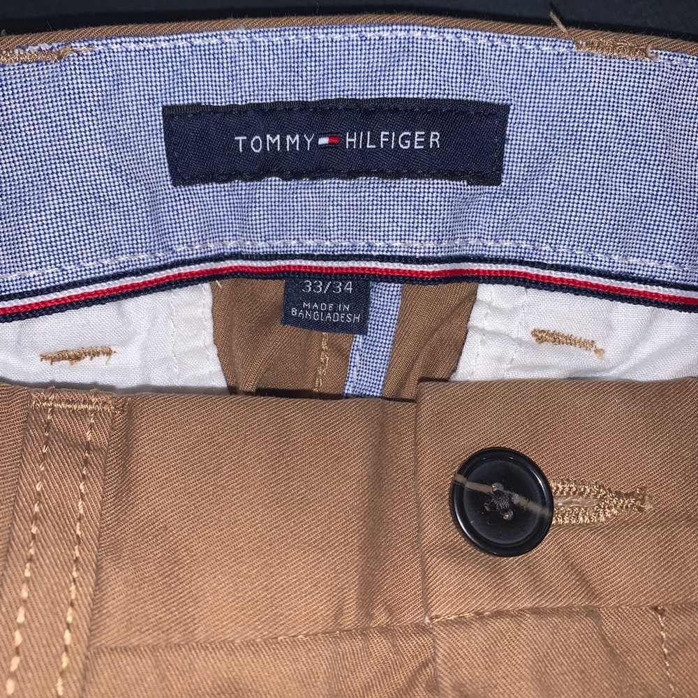MENS TAN TOMMY HILFIGER PANTS